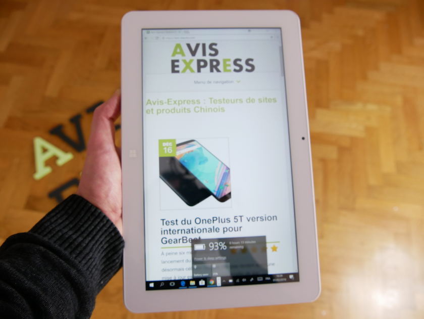 Test Tablette Cube Mix Plus affichage avis express