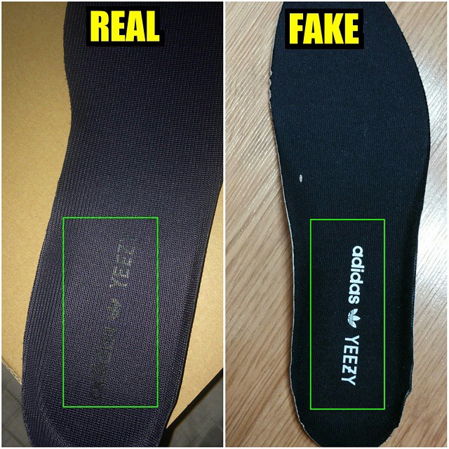 comparaison vraies fausses yeezy 350 aliexpress semelles