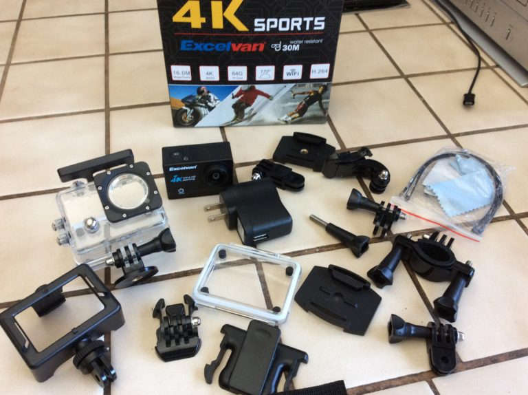 Test caméra Excelvan Q8 4K - accessoires