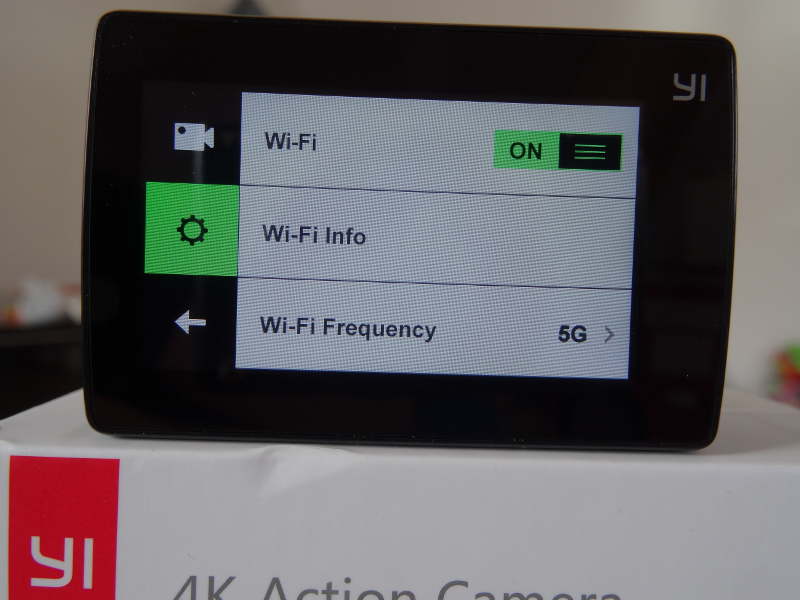 Test Xiaomi Yi Cam 4K - menu de selection du wifi