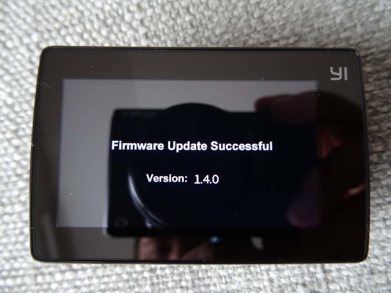 Test Xiaomi Yi Cam 4K - mise à jour du firmware