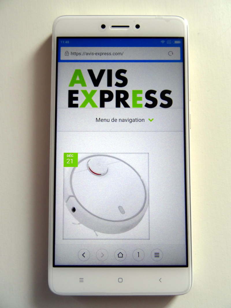 Test Xiaomi Redmi Note 4X - navigateur web avis-express