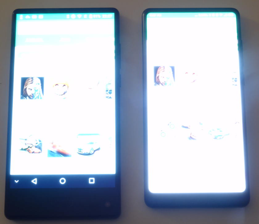 Xiaomi Mi Mix 2 VS Maze Alpha ecran sans bourdure
